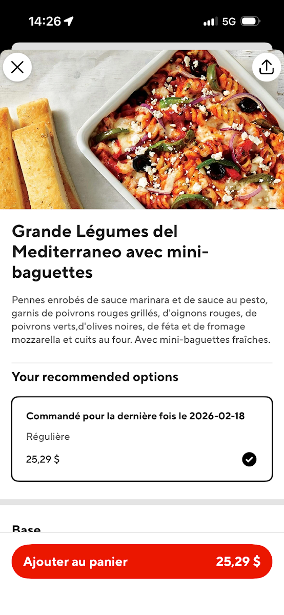 Menu, Pizza Hut