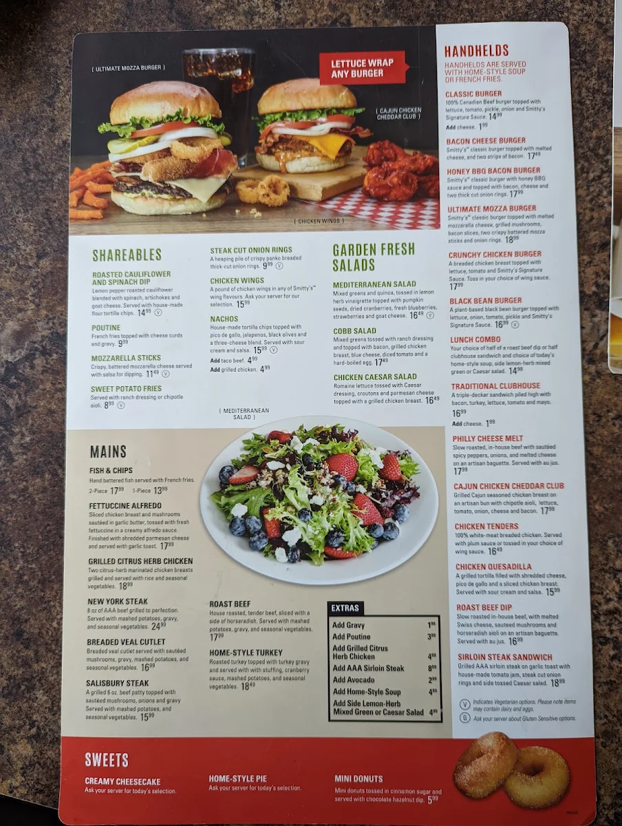 Menu, Smitty's Family Restaurant - Cochrane