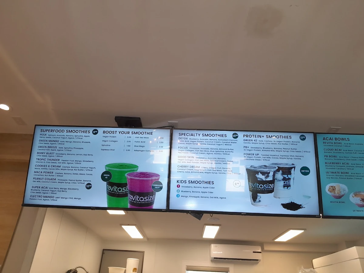 Menu, Revitasize East York