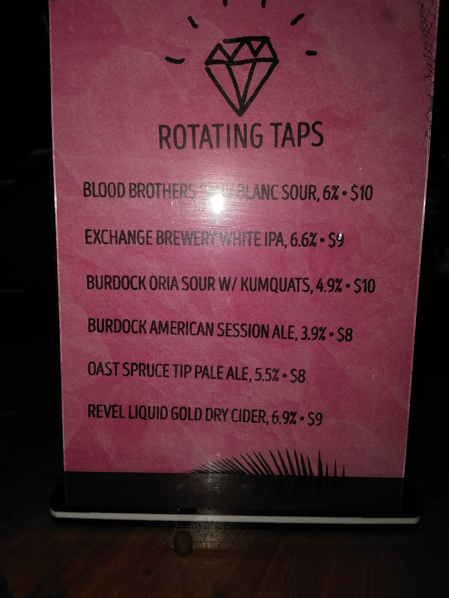 Menu, Good Fortune Bar