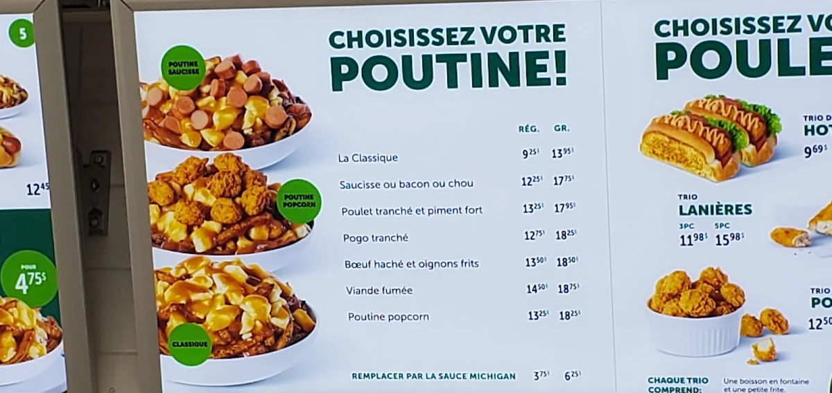 Menu, Restaurant Lafleur