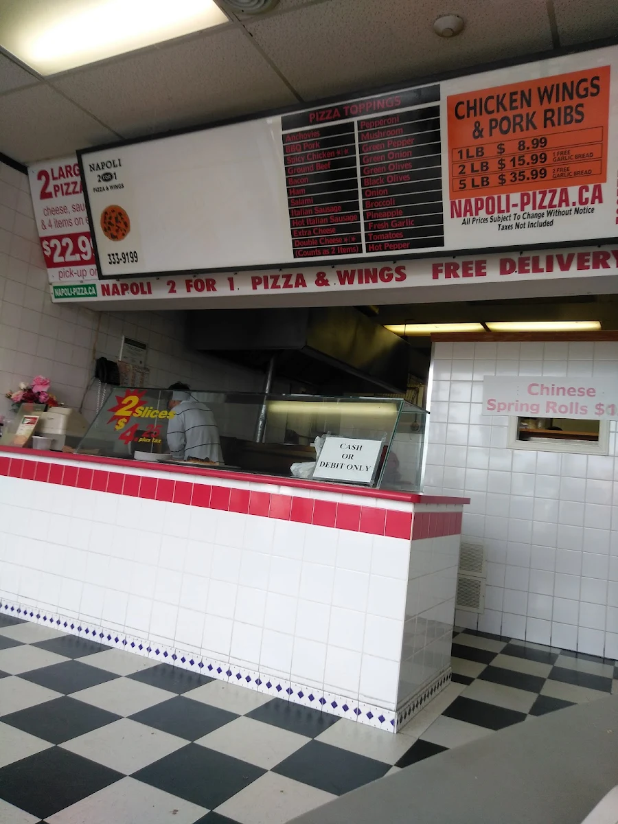 Menu, Napoli Pizza