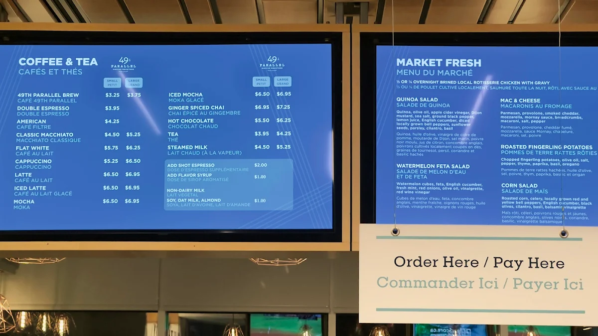 Menu, Pacific Farms Market