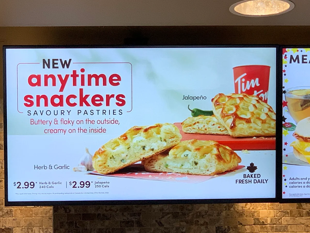 Menu, Tim Hortons