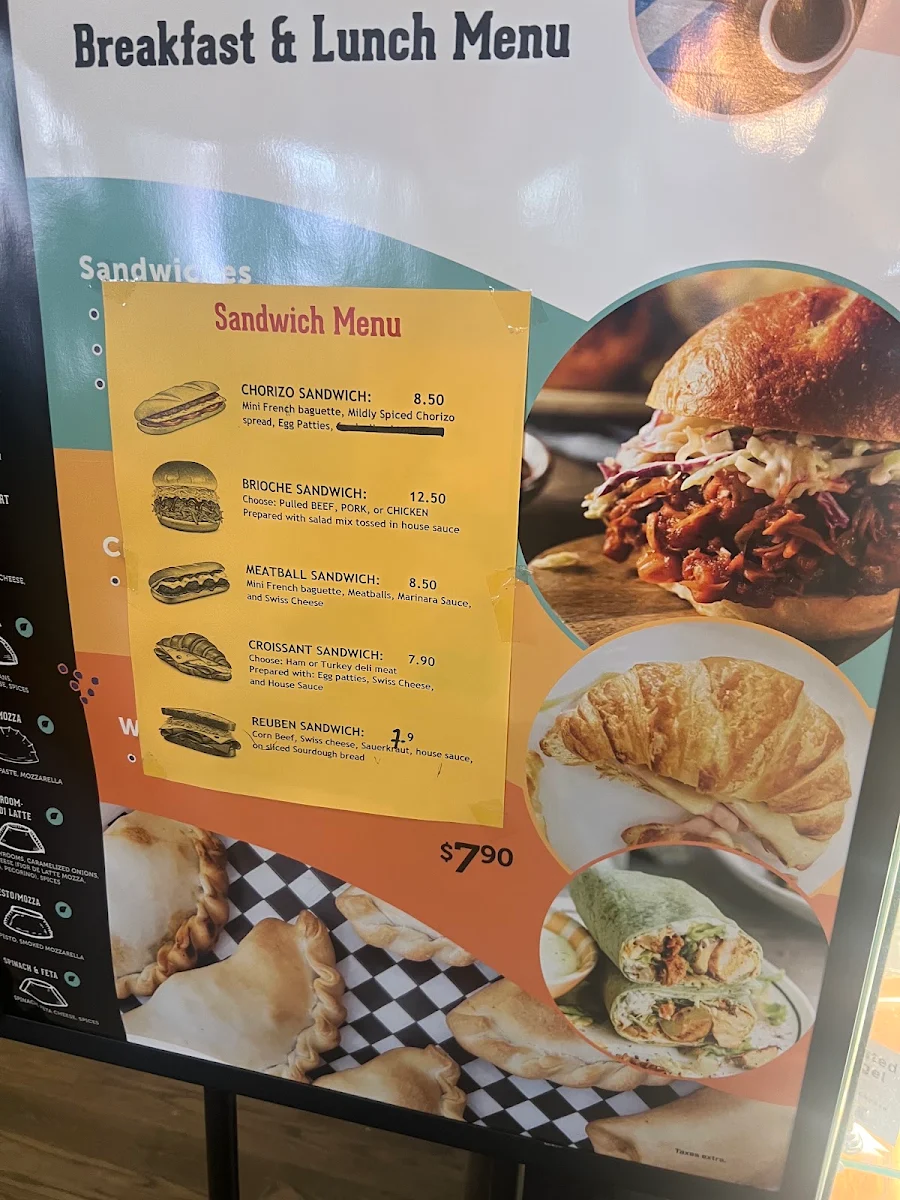 Menu, Segovia Coffee Co.