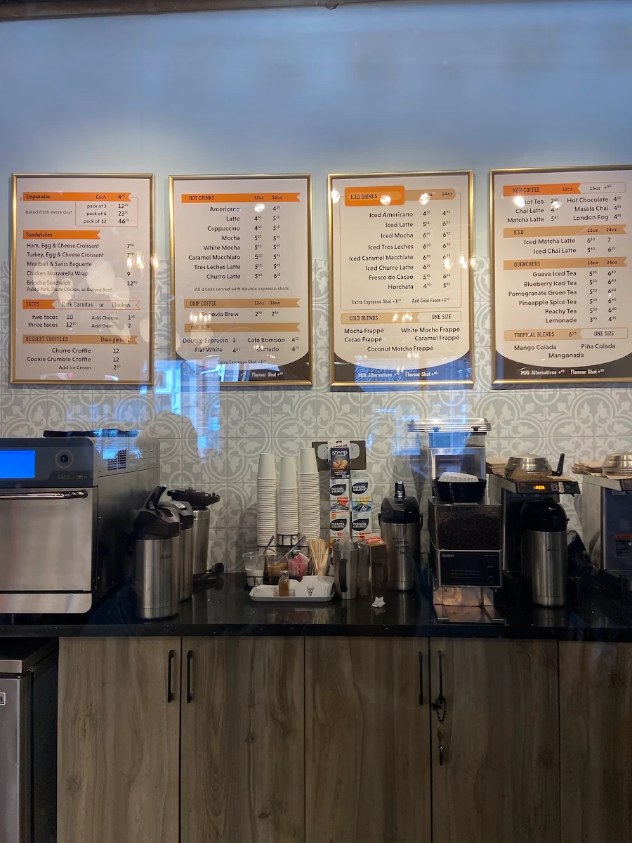 Menu, Segovia Coffee Co.
