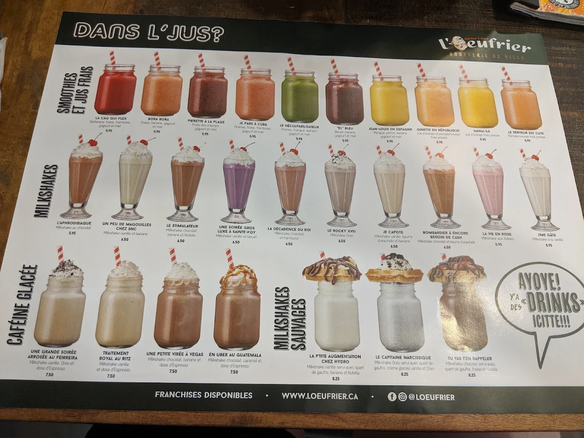Menu, L’Œufrier