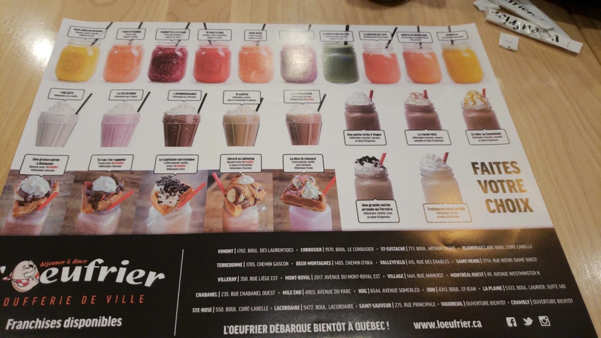 Menu, L’Œufrier