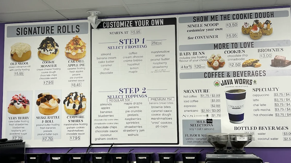 Menu, Cinnaholic
