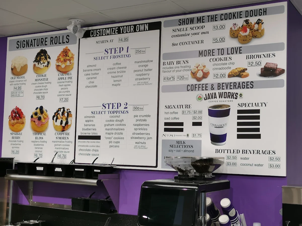 Menu, Cinnaholic