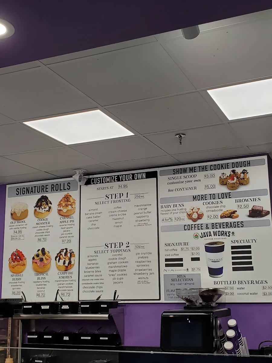 Menu, Cinnaholic