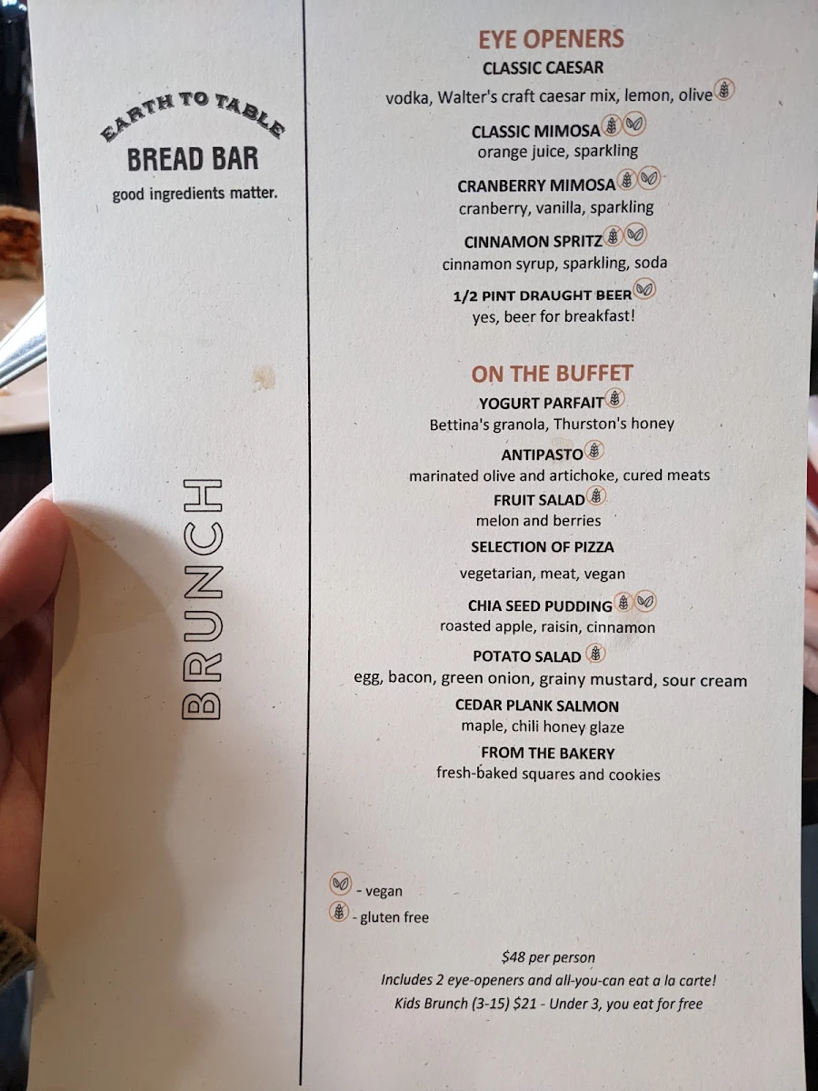 Menu, Bardō Guelph