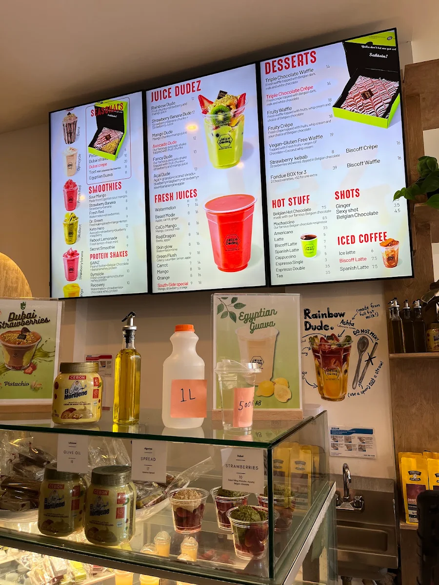 Menu, Juice Dudez