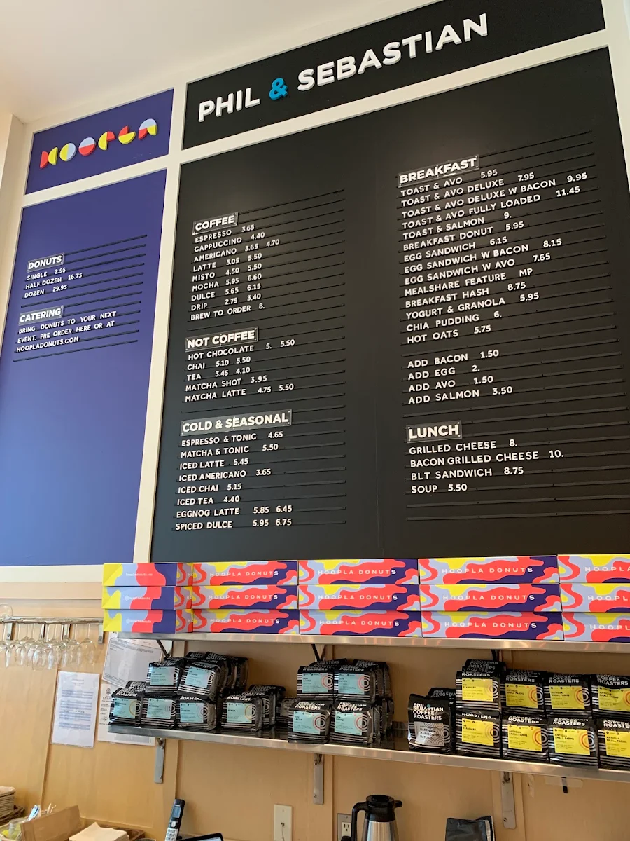 Menu, Hoopla Donuts - Marda Loop