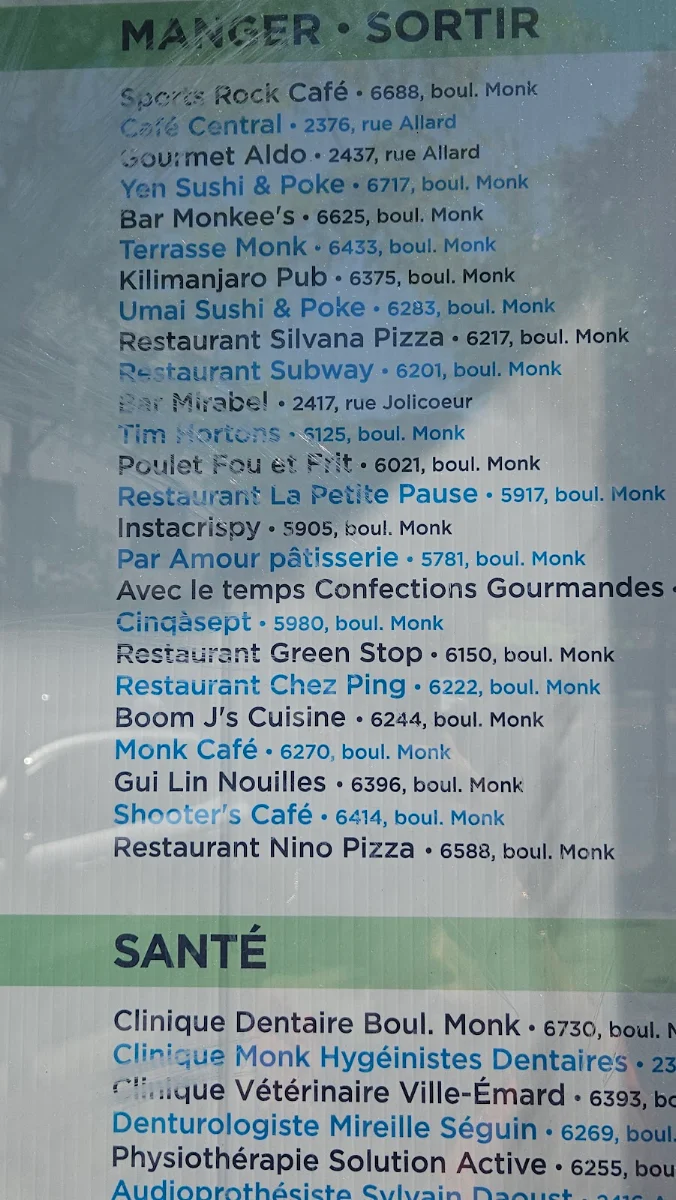 Menu, Poulet FOU et Frit