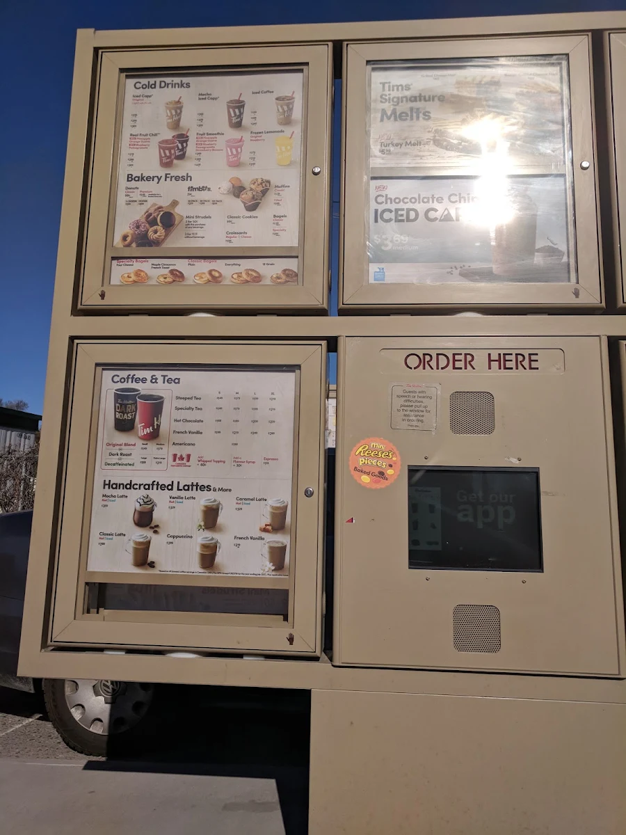 Menu, Tim Hortons