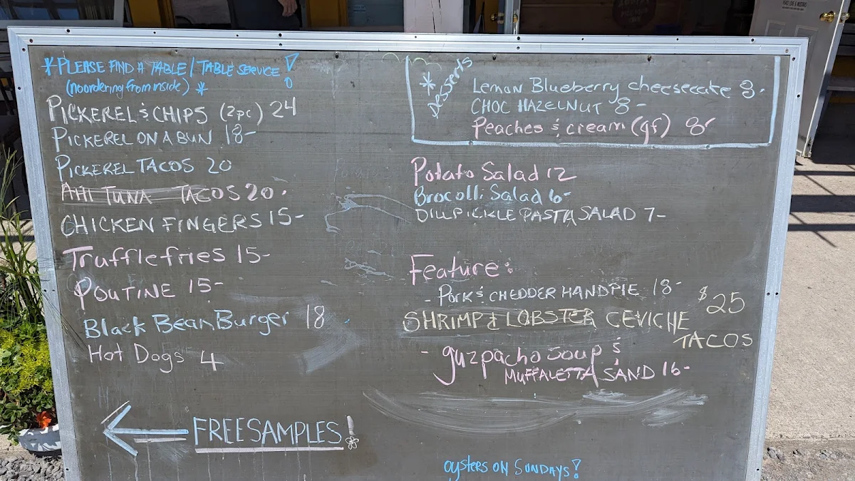 Menu, Cressy Mustard Co.