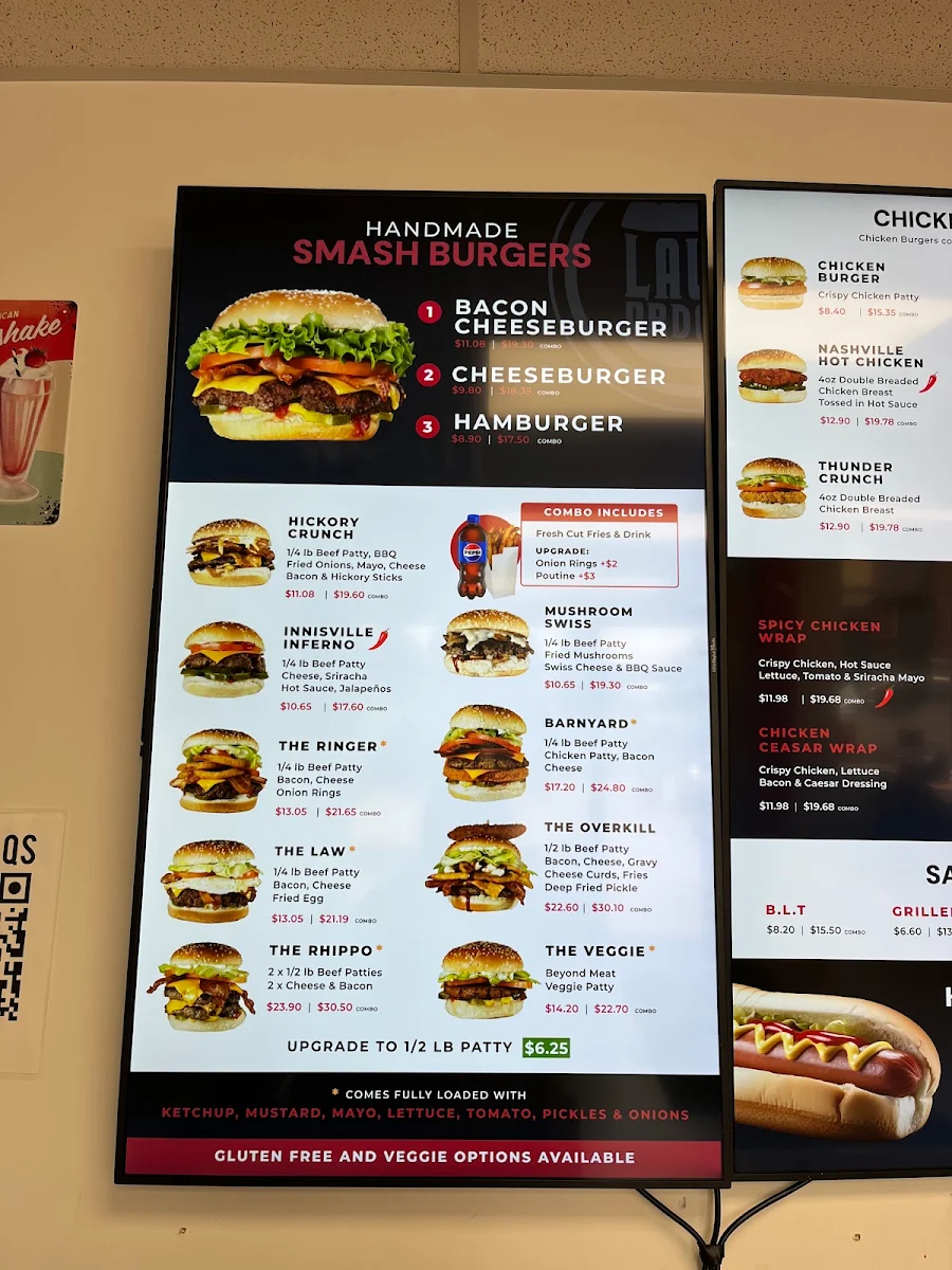 Menu, LAW & ORDERS KANATA SOUTH