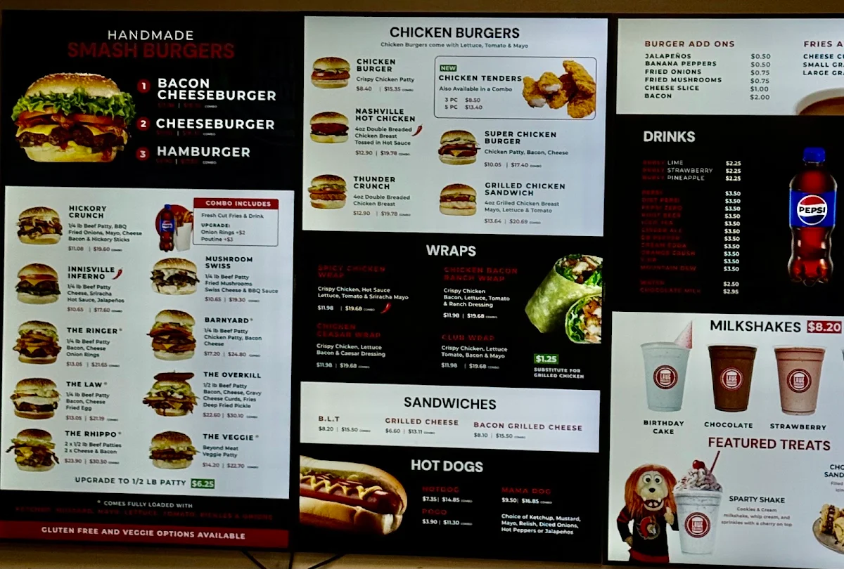 Menu, LAW & ORDERS KANATA SOUTH