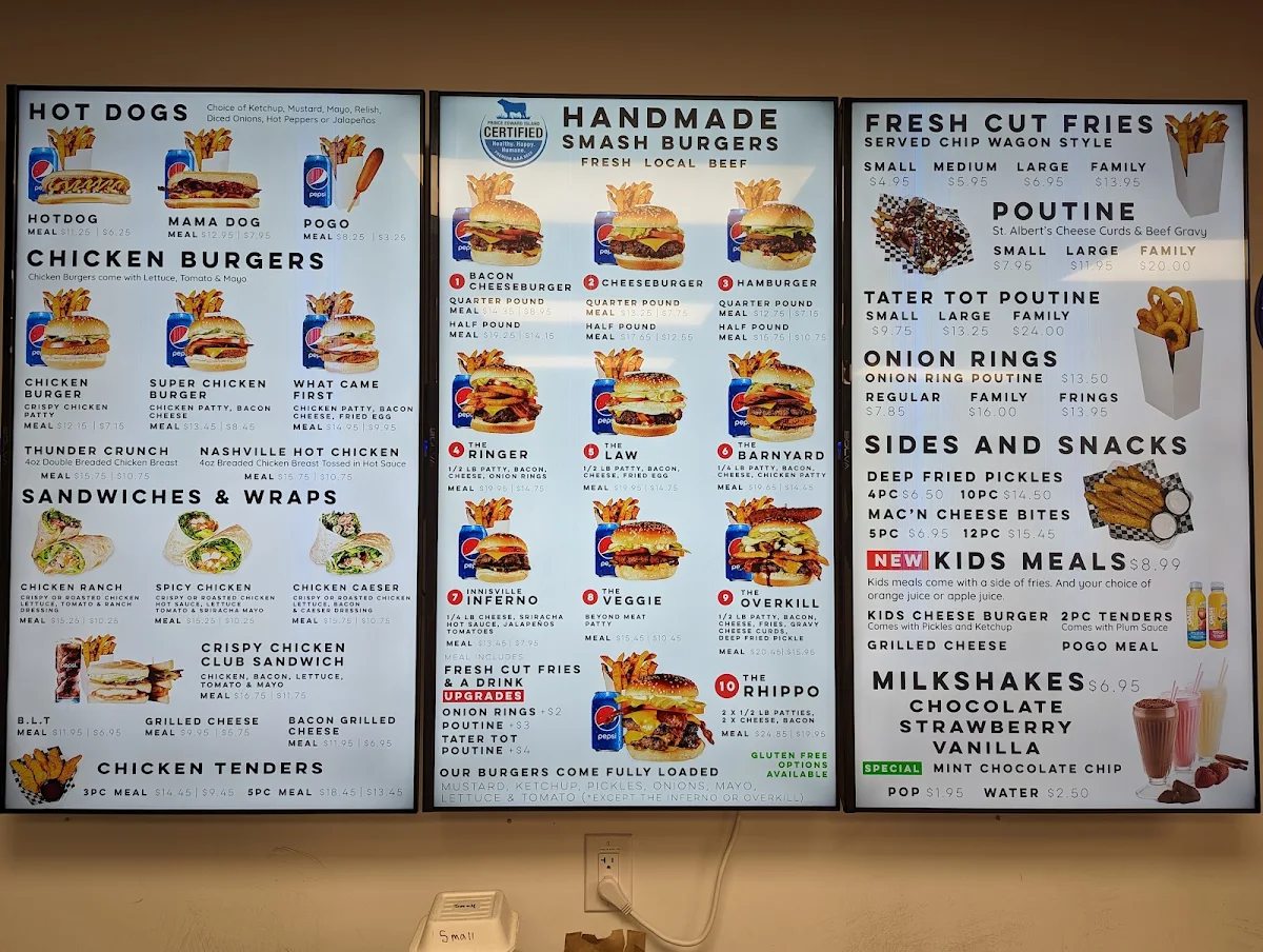 Menu, LAW & ORDERS KANATA SOUTH