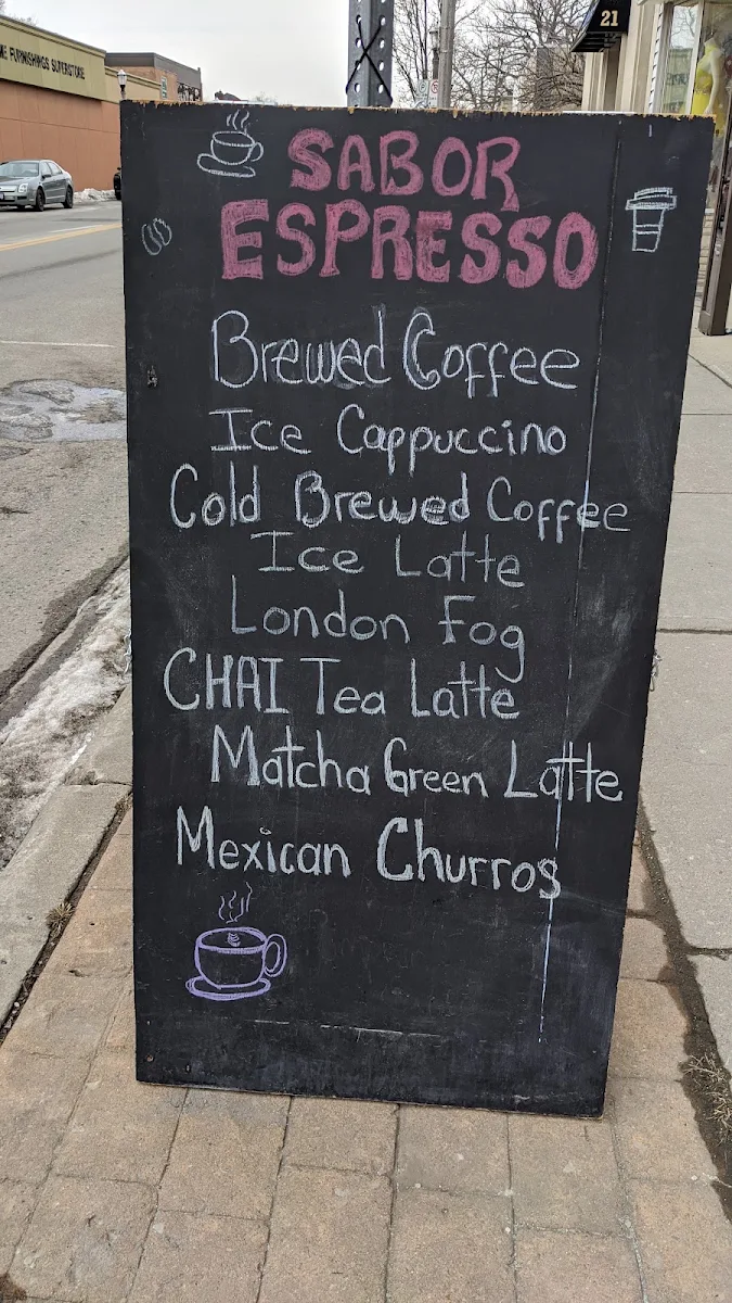 Menu, Kingfisher Cafe