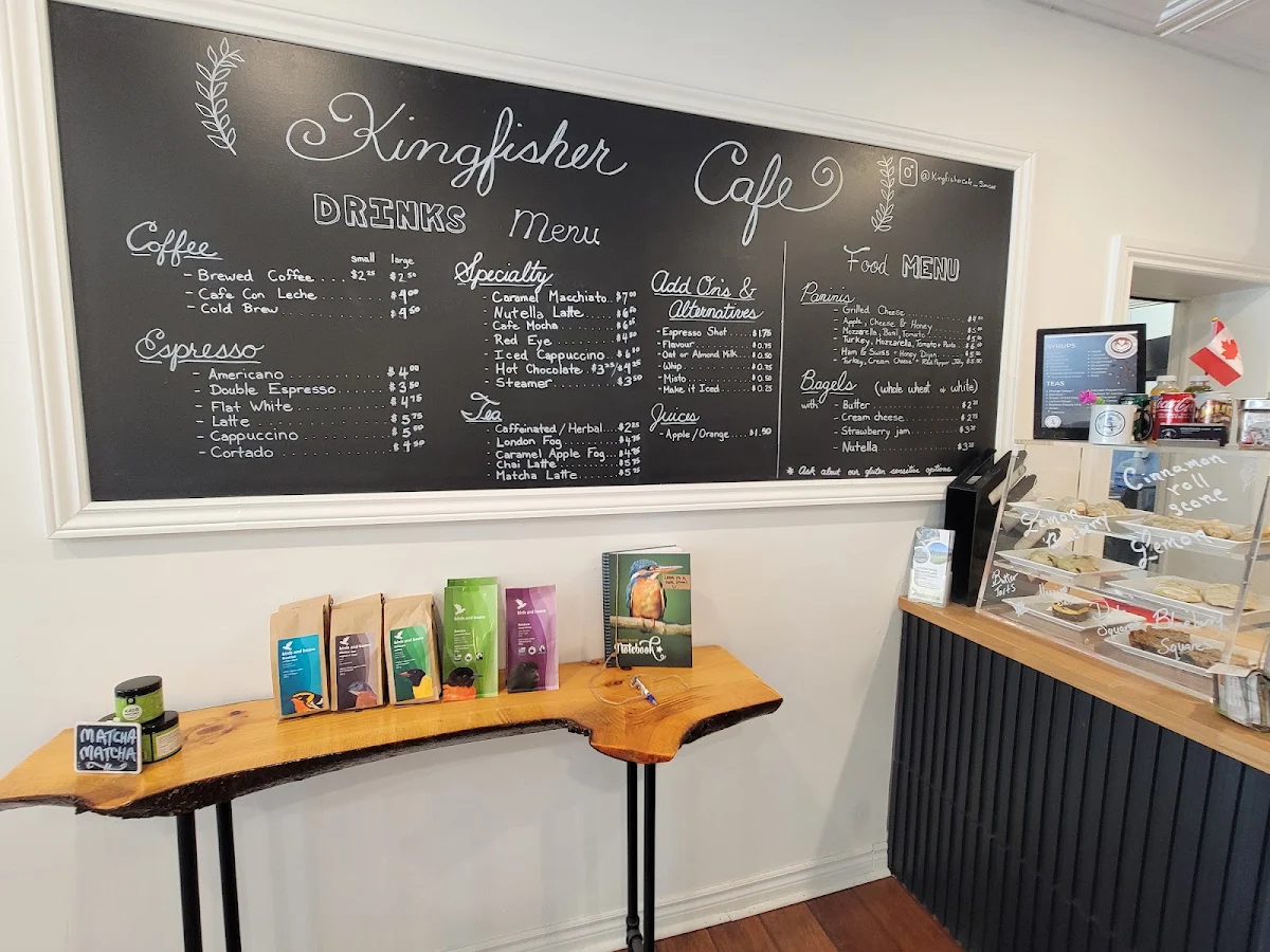 Menu, Kingfisher Cafe
