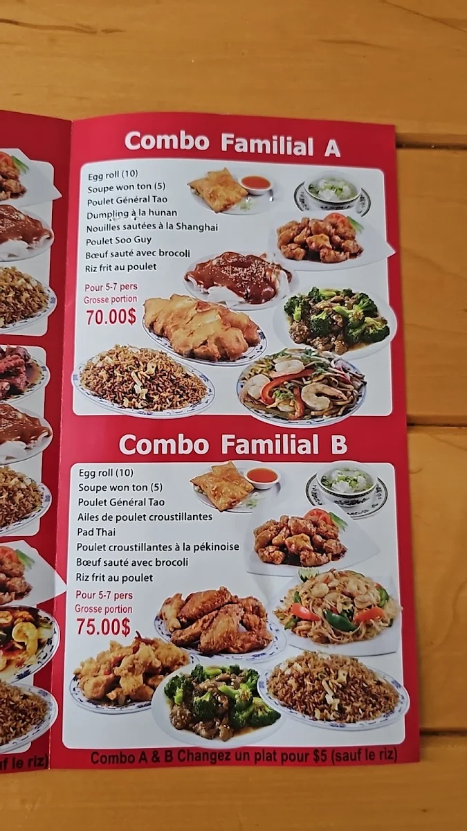 Menu, Les Baguettes d'Or