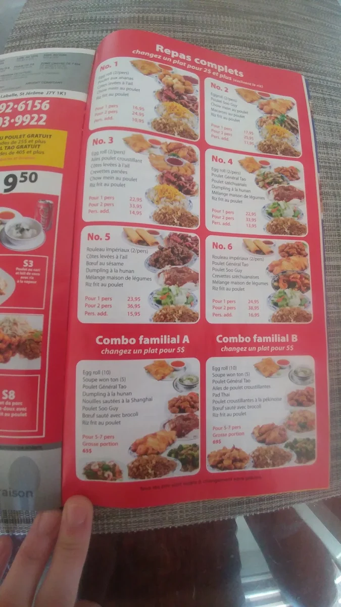 Menu, Les Baguettes d'Or