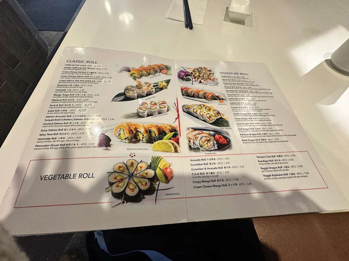 Menu, Aiku sushi Asia