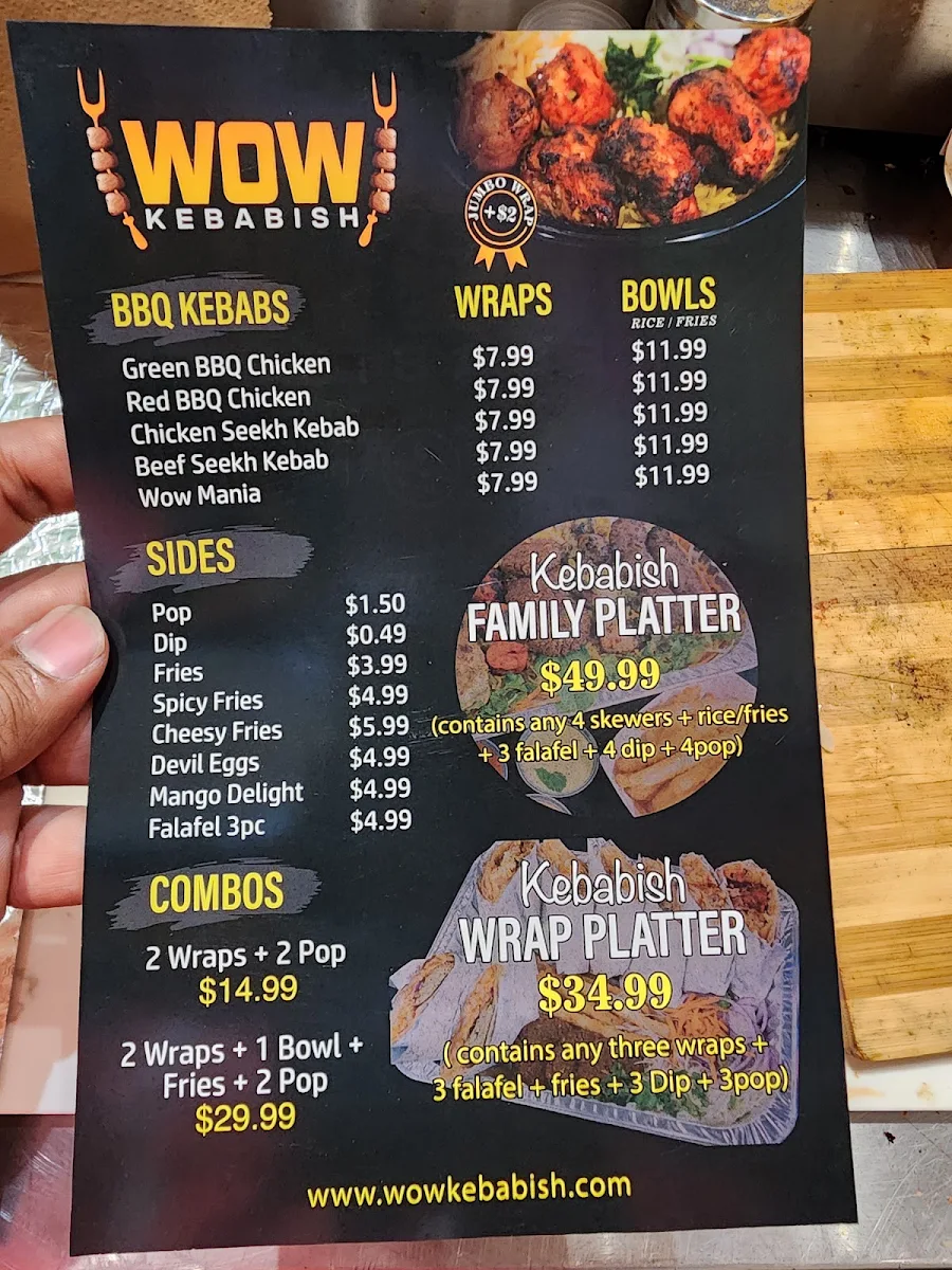 Menu, WOW Kebabish! - Best Mandi and Kebab in North York