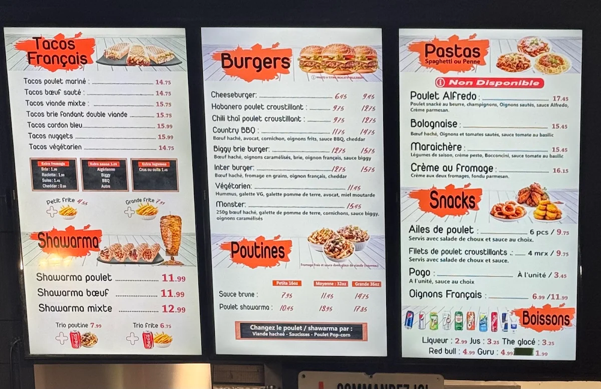Menu, Pause V St-Jean