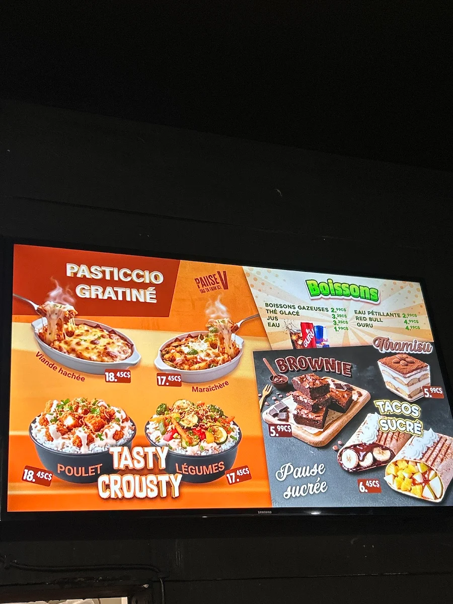 Menu, Pause V St-Jean