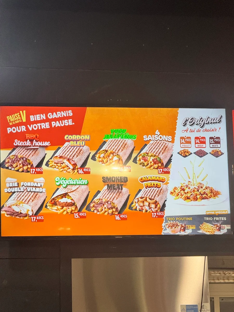 Menu, Pause V St-Jean