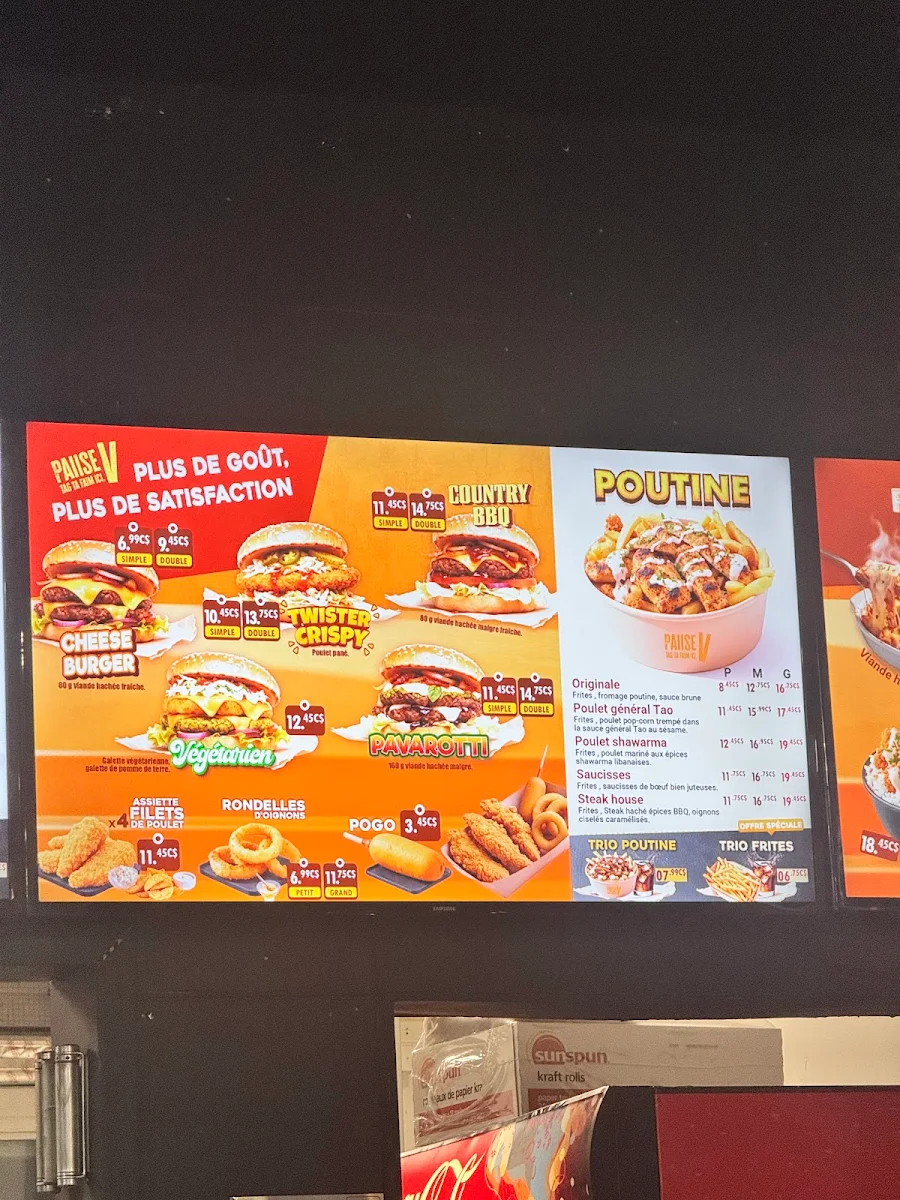 Menu, Pause V St-Jean