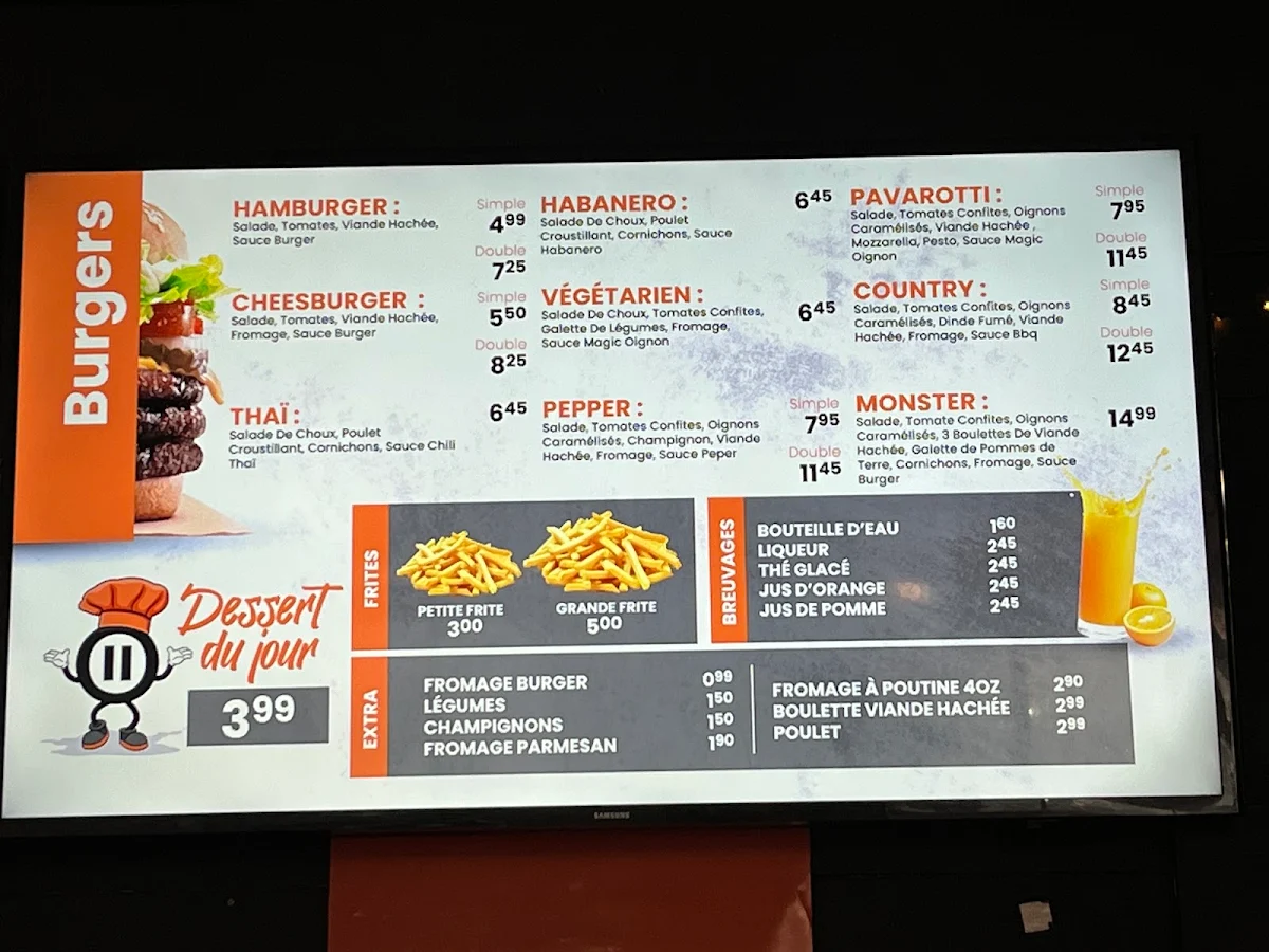Menu, Pause V St-Jean
