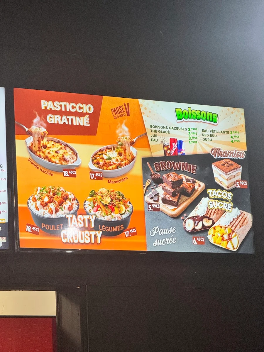 Menu, Pause V St-Jean