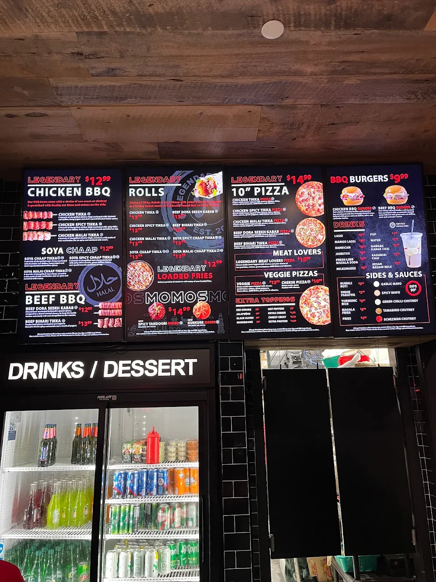 Menu, Nawab's Legendary BBQ