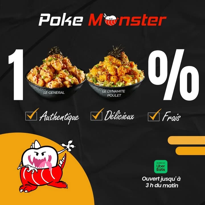 Menu, Poke Monster (Terrebonne)