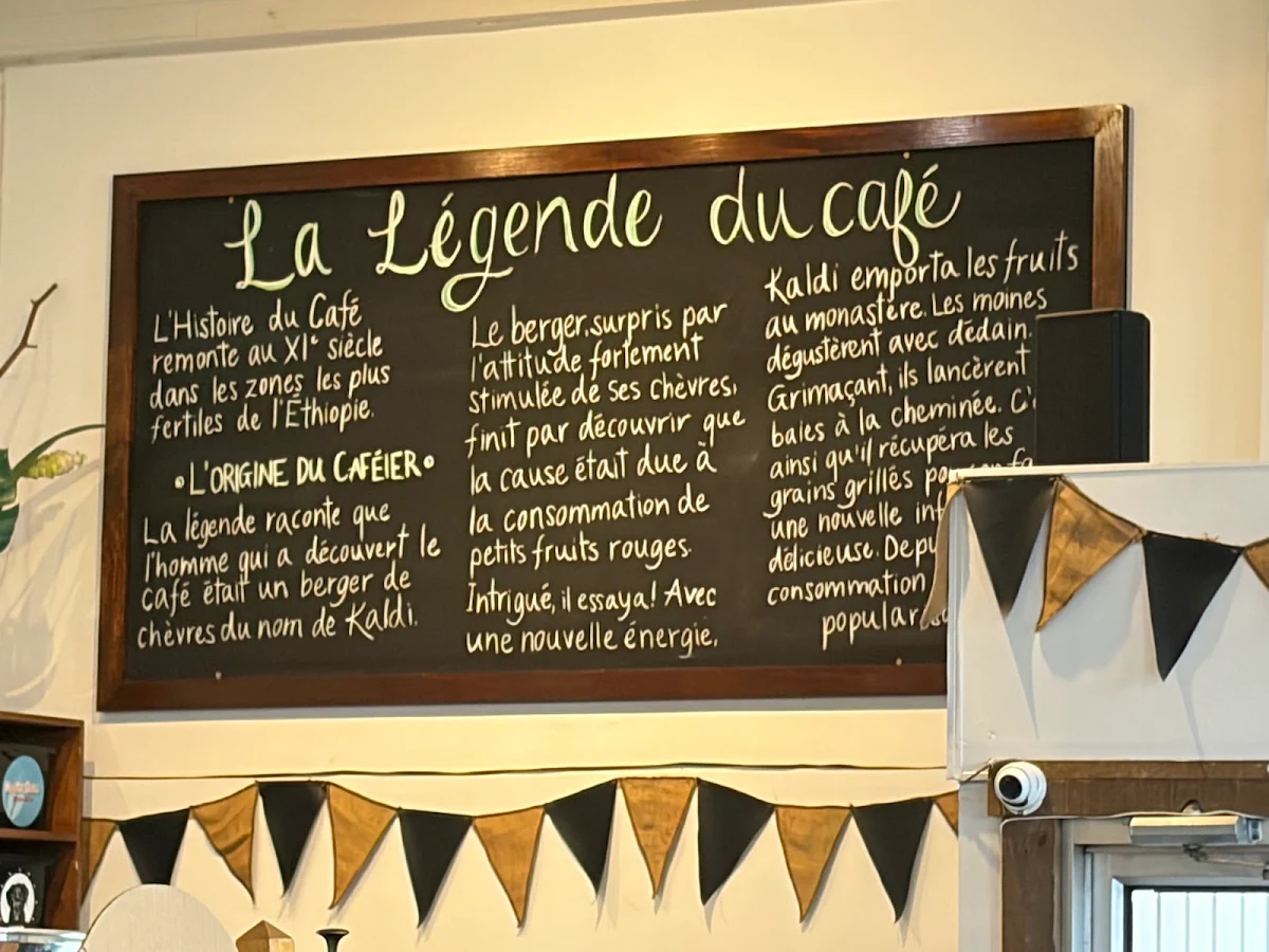 Menu, Le Caféier | atelier torréfaction