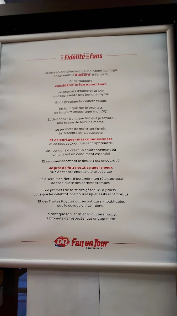 Menu, Dairy Queen (Treat)