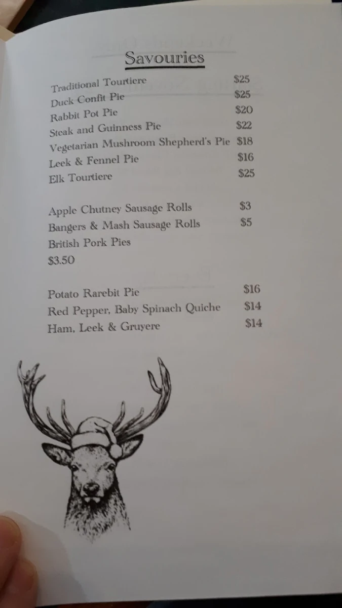Menu, The Crusty Baker
