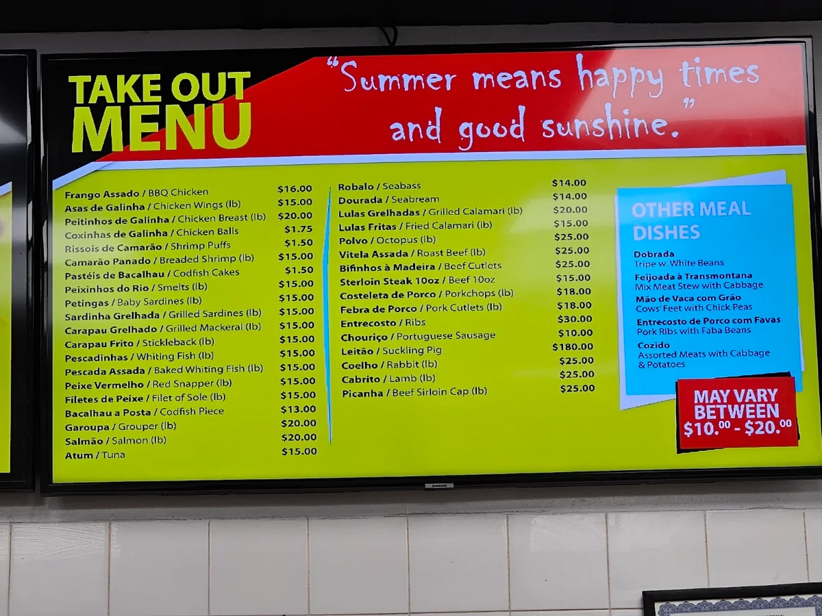 Menu, Farol Churrasqueira