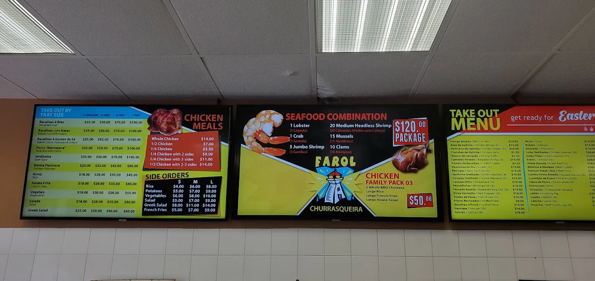 Menu, Farol Churrasqueira