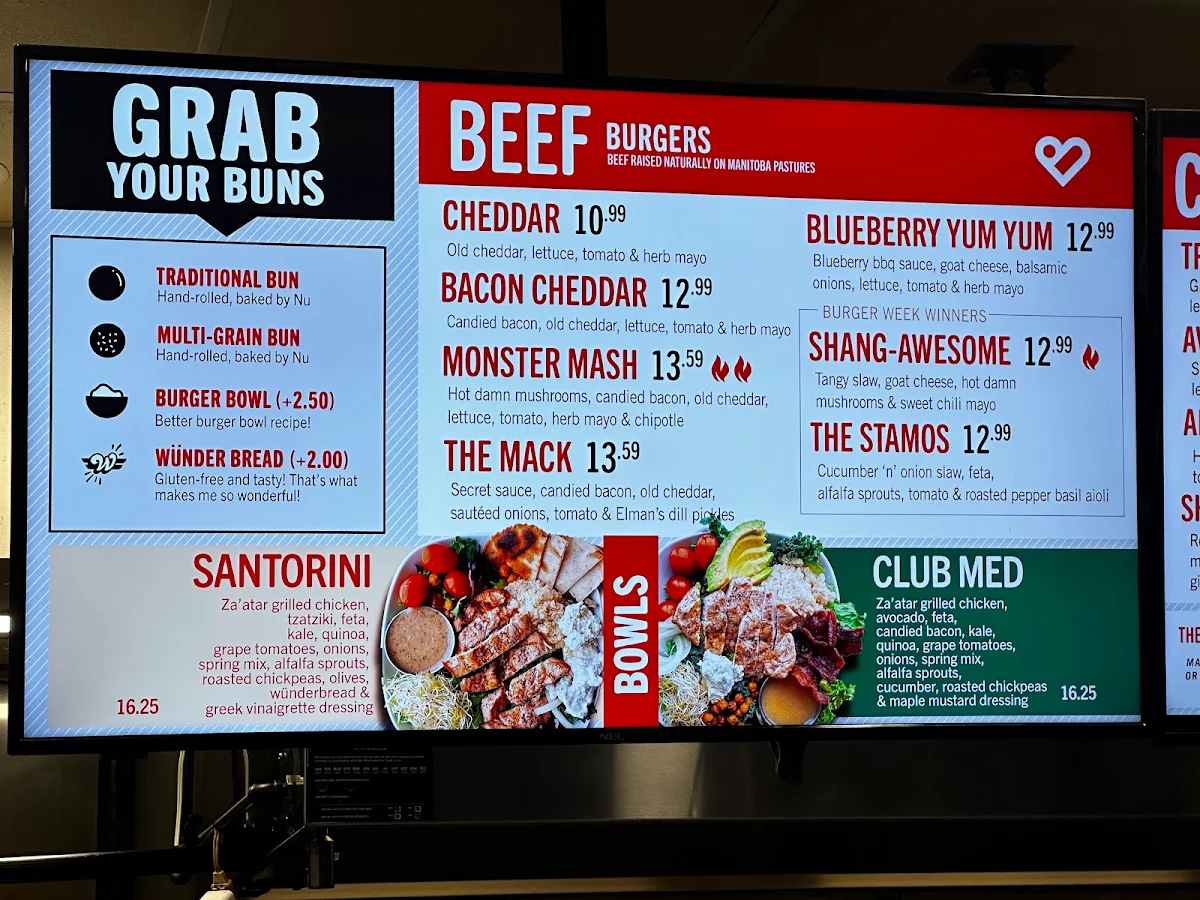 Menu, Nuburger