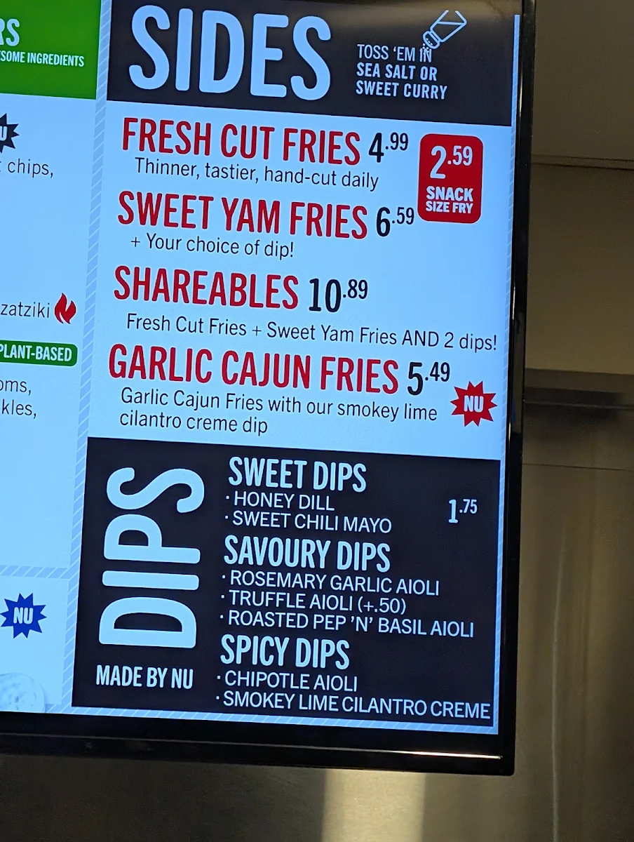 Menu, Nuburger
