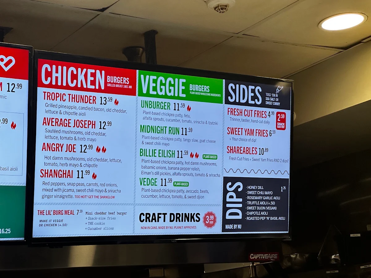 Menu, Nuburger