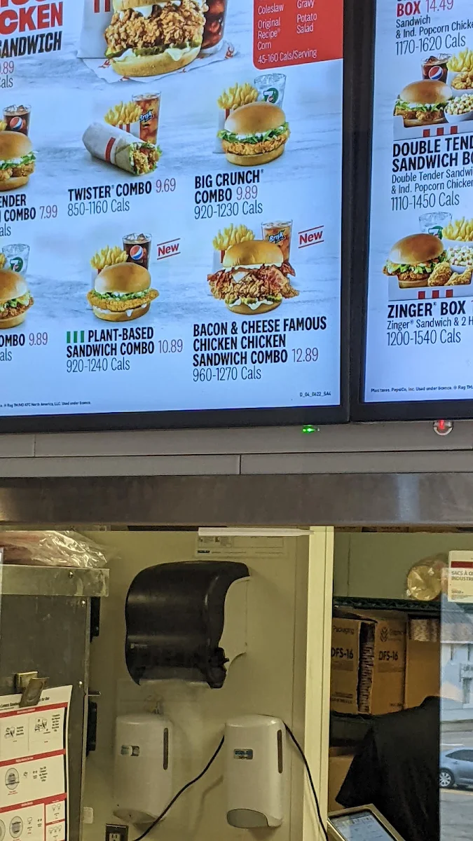 Menu, KFC
