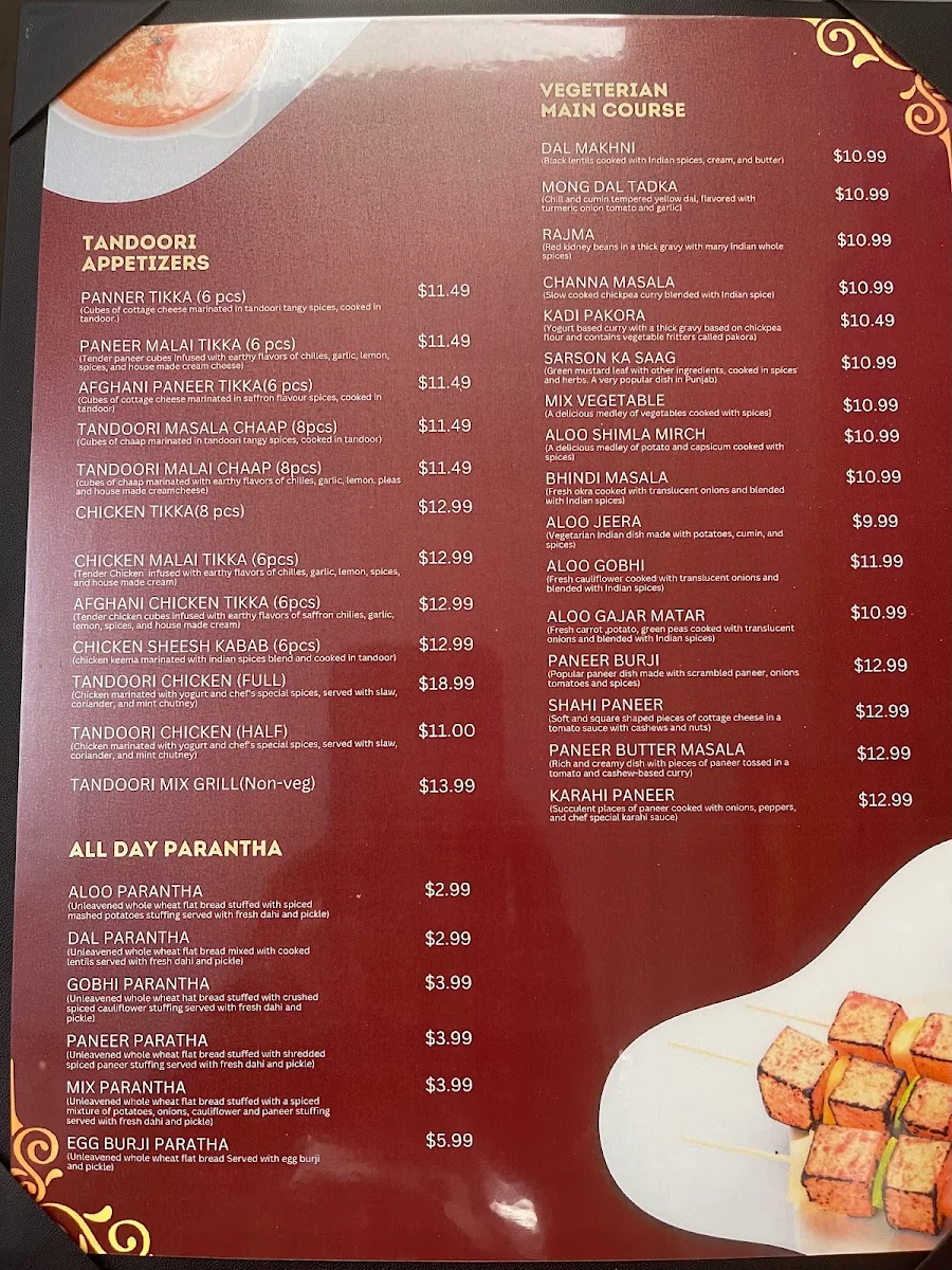 Menu, Royal Punjabi Restaurant & Caterers