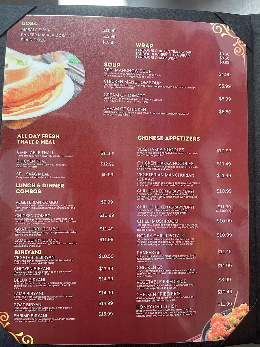Menu, Royal Punjabi Restaurant & Caterers