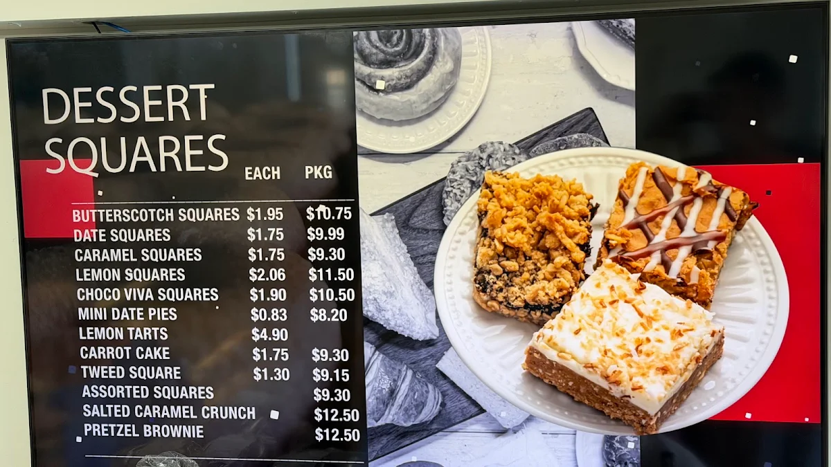 Menu, Aucoin Bakery